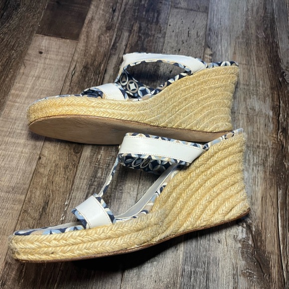 Celine Mystique Leather Printed Y2K Espadrilles Wedge Women’s Size US 10 - Picture 6 of 8